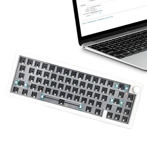 gifyym Mechanisches Tastatur-Set, GMK67 kabellose RGB-Tastatur, tragbare Desktop-Computer, kabellose Tastatur, verstellbare mechanische kabellose Spiel-Tastatur-Set, Bürobedarf für Spielzimmer von gifyym