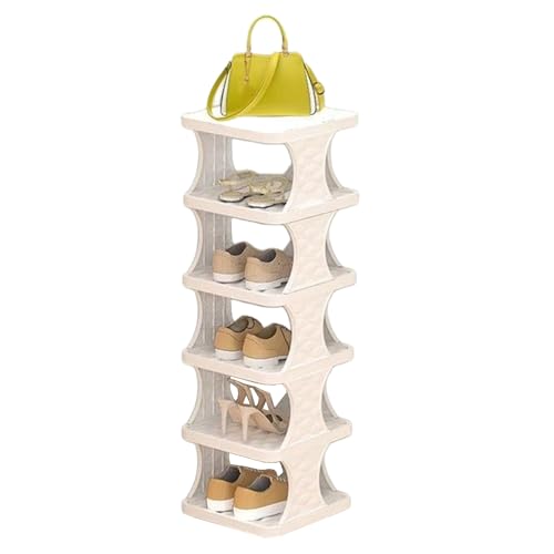 gifyym Organizer - 6-Etagen Kleiderorganizer | Zusammenklappbar Boden Wandschrank Flur Ecke Wohnung Schlafzimmer von gifyym