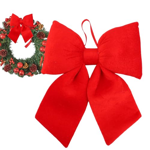 gifyym Velvet Bow - Weihnachtsbogen In Velvet - Ghirlanda Coccarda Weihnachtsdekoration | Weihnachtsbaumdekoration, Tür, Fenster - Innen- Und Außenbeständige Anhängerbogenbogen von gifyym
