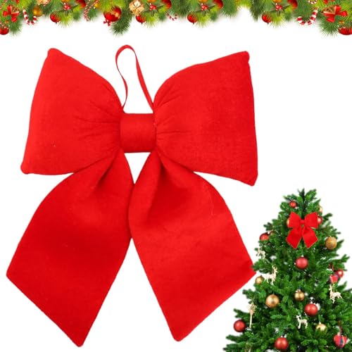 gifyym Velvet Bow - Weihnachtsbogen In Velvet - Ghirlanda Coccarda Weihnachtsdekoration | Weihnachtsbaumdekoration, Tür, Fenster - Innen- Und Außenbeständige Anhängerbogenbogen von gifyym
