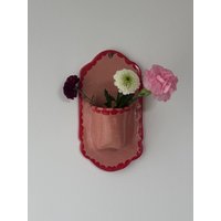 Handgefertigte Keramik Wandvase Rot & Rosa Blumen Dekor Handgefertigte Keramik Wandvase Rot & Rosa Blumen Dekor von gioiaceramics