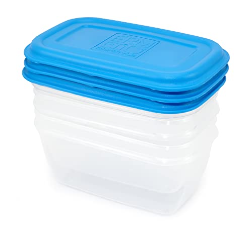 giostyle Set 3 Blaue 0,5 LT. ERMET. RECHTLICHE BEHÄLTER 15X9,5 H.7, Polypropylene, Multicolor, Capacità 0,5L von GIO'STYLE