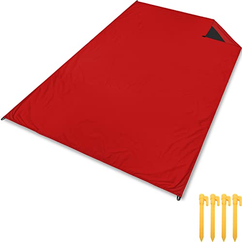 gipfelsport Picknickdecke - Outdoor Picknick Decke I Stranddecke, wasserdicht, waschbar, sandfrei I 150x110cm groß I rot von gipfelsport