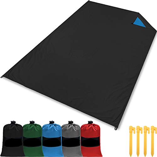 gipfelsport Picknickdecke - Outdoor Picknick Decke I Stranddecke, wasserdicht, waschbar, sandfrei I 150x110cm groß I schwarz von gipfelsport