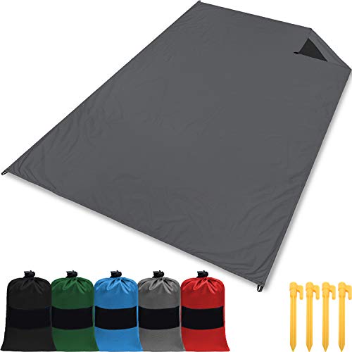 gipfelsport Picknickdecke - Outdoor Picknick Decke I Stranddecke, wasserdicht, waschbar, sandfrei I 200x140cm groß I grau von gipfelsport