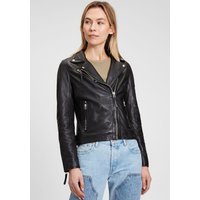 Mauritius Lederjacke "PGG W14 LEGV" im Biker-Style, asymetrischem Reißverschluss, Reverskragen von Mauritius