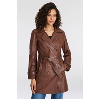 Mauritius Ledermantel "GWTaresa" mit Bindegürtel, 2 tlg. Leder-Trenchcoat mit Bindegürtel von Mauritius