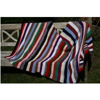 Miss Vintage-Strickdecke, Bunte Streifen, Weich Und Warm Miss Vintage-Strickdecke, Bunte Streifen, Weich Und Warm von gipsyplaid