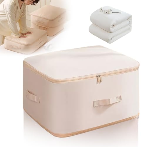 Aufbewahrungstasche Für Bettdecken, Kleideraufbewahrung & Organisation Aufbewahrungstasche, Große Selbstkomprimierender Organizer Für Bettdecken Kleidung (Kachi, L # 52x42x30 CM) von givuaime