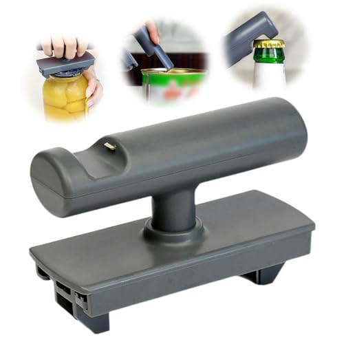 Effortless Arthritis Jar Opener, 2024 Neuest Flaschenöffner für Senioren, 2-IN-1 Glasöffner und Dosenöffner, Verstellbarer Dosenöffner für Familie, Picknick,Geschäft (2, Grau) von givuaime