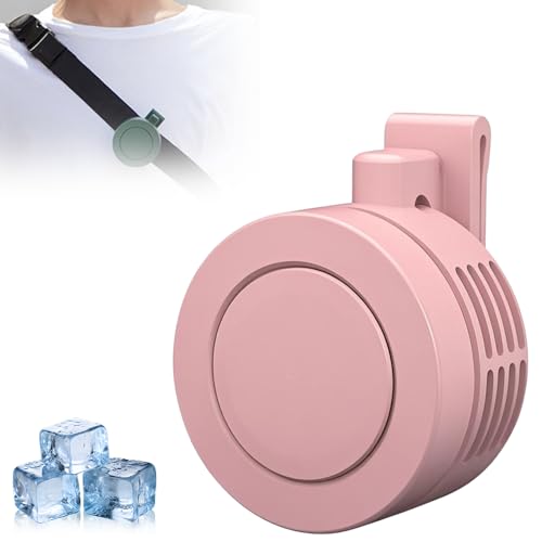 Tragbarer Ventilator Mit Clip, 2025 Net Mini Ventilator, Akku Aufladbar Leise Ventilator, 3 Einstellbaren Windgeschwindigkeiten, Ventilator Klein Für Den Außenbereich, Büro Auf Reisen & Camping (Rosa) von givuaime