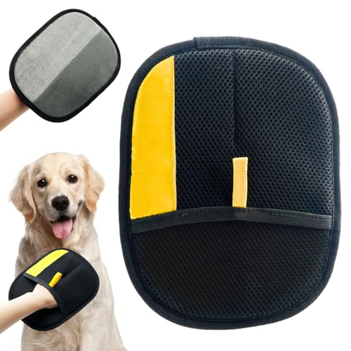 givuaime Doppelseitige Pflegehandschuhe für Haustiere, 2025 Neu Fellpflegehandschuh, Réutilisables Katzen/Hundebürste Handschuh,Sanfte Enthaarung & Antistatische, für Glänzendes Tierfell (1) von givuaime