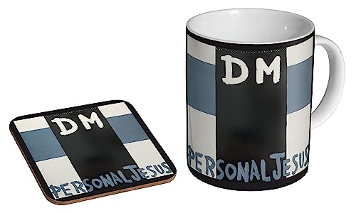 glades Depeche Mode Personal Jesus – Keramik Kaffeetasse + Untersetzer Geschenkset von glades