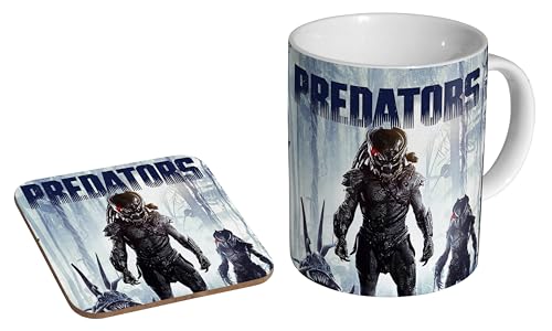glades Predators – Keramik-Kaffeetasse + Untersetzer, Geschenk-Set von glades