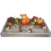 Fuchs Igel Herbst Dekor Tablet Tischdekoration Thanksgiving Niedlich Kürbisse Füllhorn Urlaub Kerzenhalter von glamasaurus