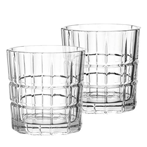Leonardo Gin Trink-Gläser 2er Set, spülmaschinenfeste Wasser-Gläser, Cocktail-Gläser mit Schliff, stoßfestes Gläser-Set,360 ml, 022775 von LEONARDO HOME