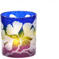 Windlicht Teelichthalter Ginkgo Biloba Tiefschnittgravur Handgraviert Windlicht Teelichthalter Ginkgo Biloba Tiefschnittgravur Handgraviert von glaskunstwschmid