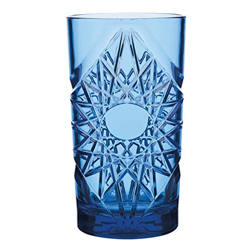 glassFORever Premium Polycarbonat Trinkglas, Blau, 0.47 Liter, 147mm Höhe, 68mm Durchmesser, 24 Stück von glassFORever A/S