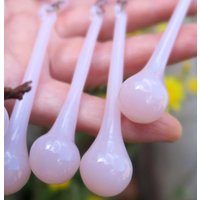 35 Seltene Kunst Echtglas Kristall Prisma Rosa Rose Opal Lampe Kronleuchter Teil 3" von glassscale