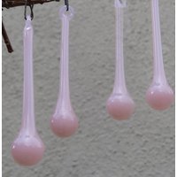 50 Seltene Kunst Echtglas Kristall Prisma Rosa Rose Opal Lampe Kronleuchter Teil 3" von glassscale