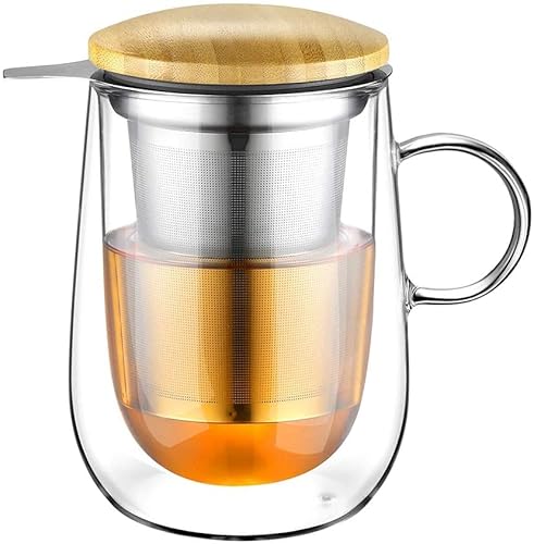 glastal 430ml Doppelwandige Glas Teetasse mit Metallsieb Teeglas Teebecher aus Borosilikat Glas Tasse glastal 430ml Doppelwandige Glas Teetasse mit Metallsieb Teeglas Teebecher aus Borosilikat Glas Tasse von glastal