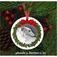 Borzoi Hound Hund Weihnachtsschmuck - Vier Kranz Designs von glendaharlan