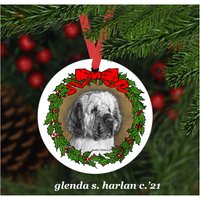 Clumber Spaniel Hund Weihnachtsschmuck - Vier Kranz Designs von glendaharlan