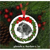Deutsche Kurzhaar-Zeiger Hund Weihnachtsschmuck - Vier Kranz Designs von glendaharlan