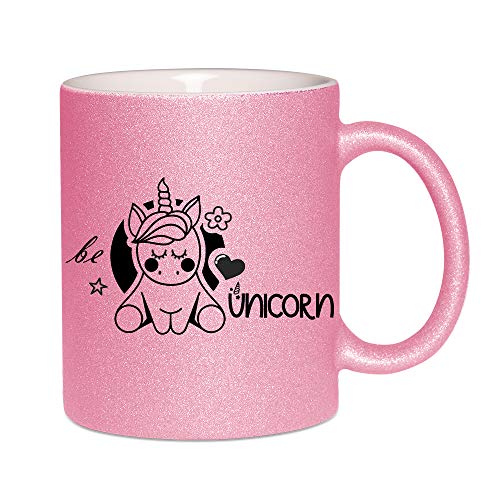 glitzertassen.de® | Glitzertasse Rosè – be unicorn von glitzertassen-de