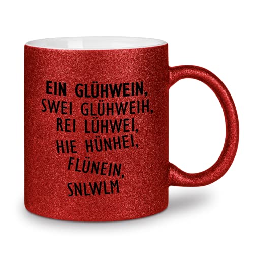 glitzertassen.de® | Ein Glühwein, Swei Glühweih… | Tasse mit Glitzer | Weihnachten | Glühweintasse | Geschenkidee von glitzertassen-de