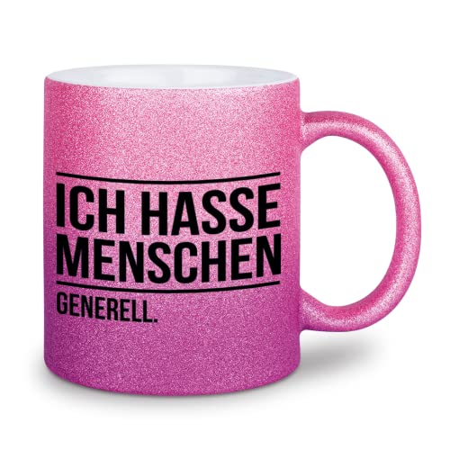 glitzertassen.de® | Ich hasse Menschen | Tasse mit Glitzer | Geschenkidee | Roséviolett glitzertassen.de® | Ich hasse Menschen | Tasse mit Glitzer | Geschenkidee | Roséviolett von glitzertassen-de