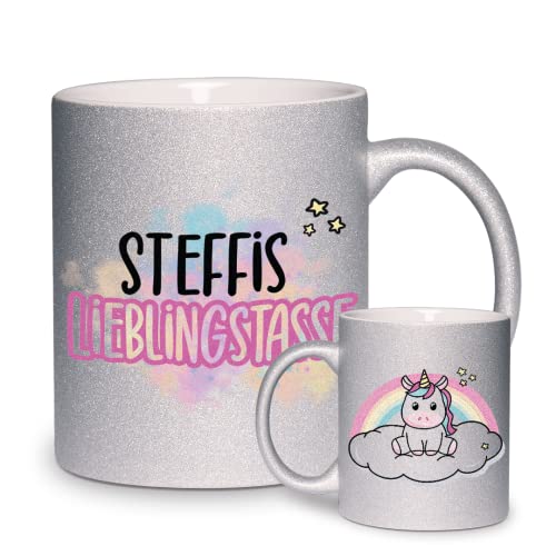 glitzertassen.de® | Personalisierte Tasse mit Einhorn | Tasse mit Glitzer | Geschenkidee | Lieblingstasse von glitzertassen-de