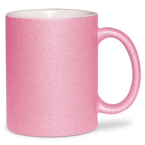 glitzertassen.de® | Tasse mit Glitzer | Glitzertasse in diversen Farben | Geschenkidee | Rosé von glitzertassen-de