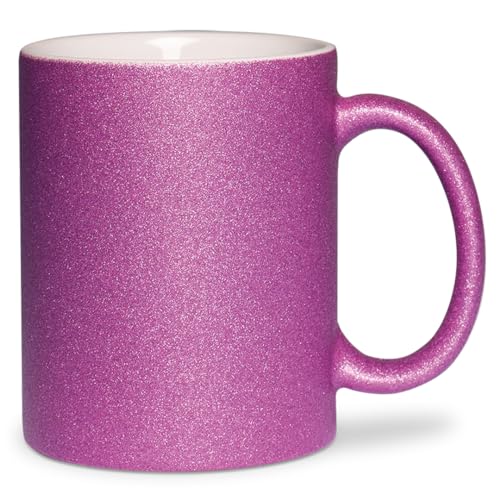 glitzertassen.de® | Tasse mit Glitzer | Glitzertasse in diversen Farben | Geschenkidee | Violett von glitzertassen-de