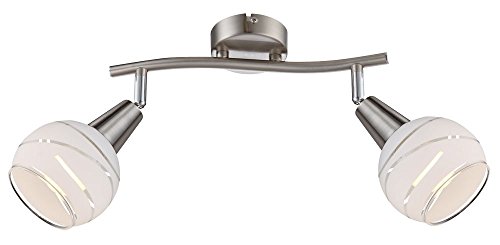 globo 28 cm Wandstrahler Elliott in Nickel matt, silber, 54341-2 von GLOBO
