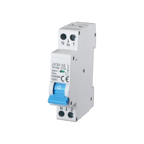 gloca Interruttore Magnetotermico Automatico 1P+N 10A 220V 6KA 1 Modulo DIN C10 von gloca