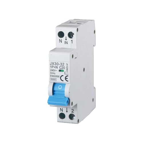 gloca Interruttore Magnetotermico Automatico 1P+N 20A 220V 6KA 1 Modulo DIN C20 von gloca