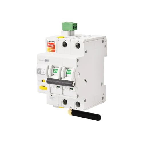 gloca Interruttore Magnetotermico Wi-Fi Smart Con App Tuya Smart Riarmo Automatico 3M 2P 16A 220V von gloca