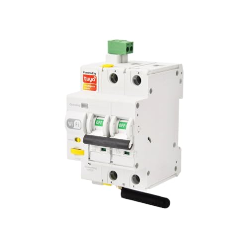 gloca Interruttore Magnetotermico Wi-Fi Smart Con App Tuya Smart Riarmo Automatico 3M 2P 32A 220V von gloca