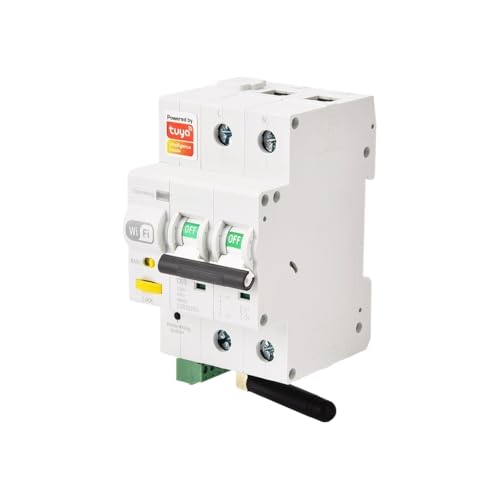 gloca Interruttore Magnetotermico Wi-Fi Smart Conta Energia Con App Tuya Smart Riarmo Automatico 3M 2P 63A 220V von gloca