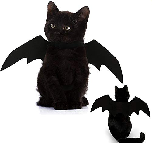 Glodenbridge Halloween Pet Dog Costume Vampire Wings Fancy Dress Costume Outfit Bat Wings Cats Dogs which Neck Circumference from 24-36cm Bust from 36-42cm von glodenbridge