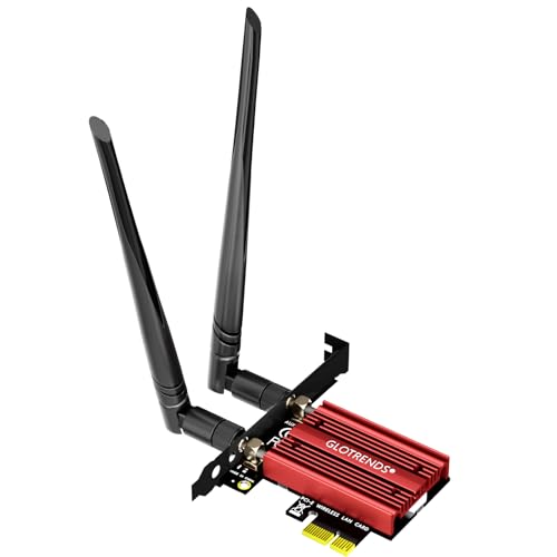 GLOTRENDS BE8774 WiFi 7 PCIe Karte für Desktop PC mit Intel BE200NGW Chip, 802.11be, Bluetooth 5.4, nur kompatibel mit Windows 11 24H2 oder höherer Version (unterstützt Keine AMD Motherboards) von GLOTRENDS