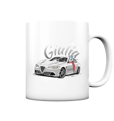 glstkrrn Giulia Quadrifoglio Skulldriver Tasse, Keramik, 330ml von glstkrrn