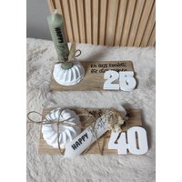 Geburtstag Geschenk Geburtstagsgeschenk Geschenkset Kerze Pustekuchen Happy Birthday Konfetti Gugelhupf Kerzenhalter Zahlen 18 20 30 40 50 von gluecksmomentkreativ