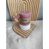 Geschenk Muttertag Muttertagsgeschenk Schale Geriffelt Vase Mama Geschenkset Geburtstag Geburtstagsset Tischdeko Deko Trockenblume Boho von gluecksmomentkreativ
