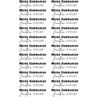 Kerzenfolie Kerze Tischdeko Kommunion Taufe Konfirmation Firmung - Gastgeschenk Geschenk Persönlich Individuell Dekoration Bedruckte Kerzen von gluecksmomentkreativ