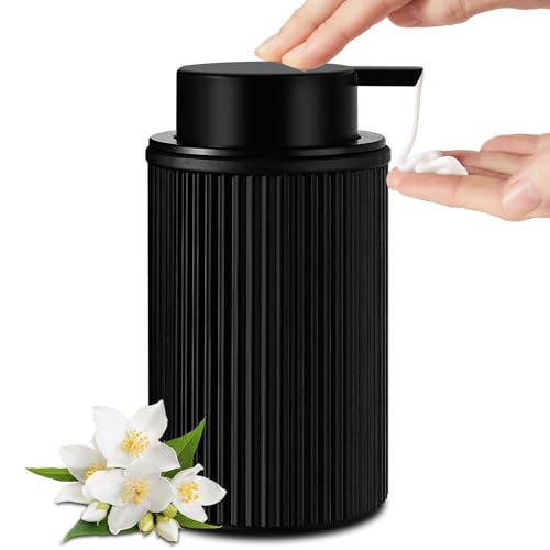 gmisun Seifenspender, 325ml Seifenspender Schwarz, Glas Spülmittelspender Küche, Gestreifter Spülmittelspender Für Küche und Bad, Modern Schwarz Soap Dispenser. Pumpspender, Handseifenspender gmisun Seifenspender, 325ml Seifenspender Schwarz, Glas Spülmittelspender Küche, Gestreifter Spülmittelspender Für Küche und Bad, Modern Schwarz Soap Dispenser. Pumpspender, Handseifenspender von gmisun