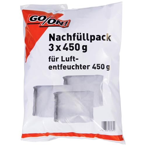 go/on Nachfüllpack für Luftentfeuchter 3 x 450g Granulat von go/on