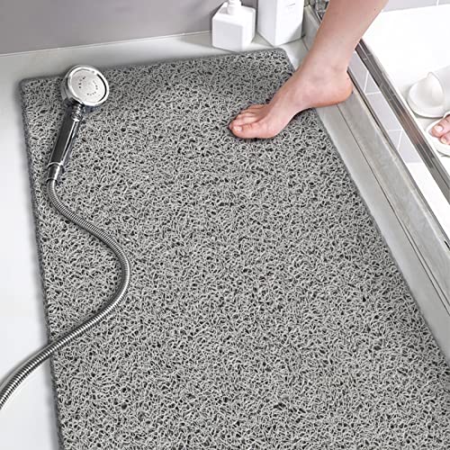 Duschmatten, rutschfest, ohne Saugnäpfe, 39 x 91 cm, PVC-Luffa-Badezimmermatten, Luffa-Matten für Dusche und Badezimmer, schnell trocknend, Grau Duschmatten, rutschfest, ohne Saugnäpfe, 39 x 91 cm, PVC-Luffa-Badezimmermatten, Luffa-Matten für Dusche und Badezimmer, schnell trocknend, Grau von godehone