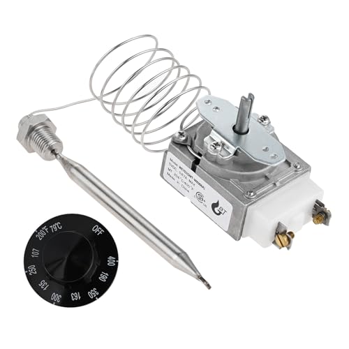 gohantee 1175 Thermostat RX-1-36, 60125401 Thermostat für Fritteuse, Ofen Fritteuse Thermostat Steuerung Kompatibel mit Pitco 60124501, Imperial 1175, Royal Range 3113-1/4' Mpt Stuff Box, 200-400F von gohantee